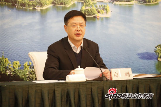 齐鲁理工学院校长常翠鸣在民办高校党委书记选派工作动员部署会上作表态发言